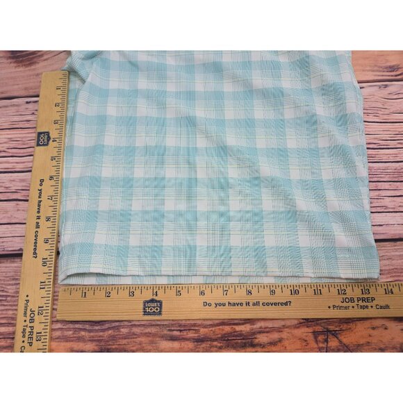 Nike Golf Mens Plaid Light Blue Checkered Shorts 42 Polyester/Spandex - Picture 7 of 7